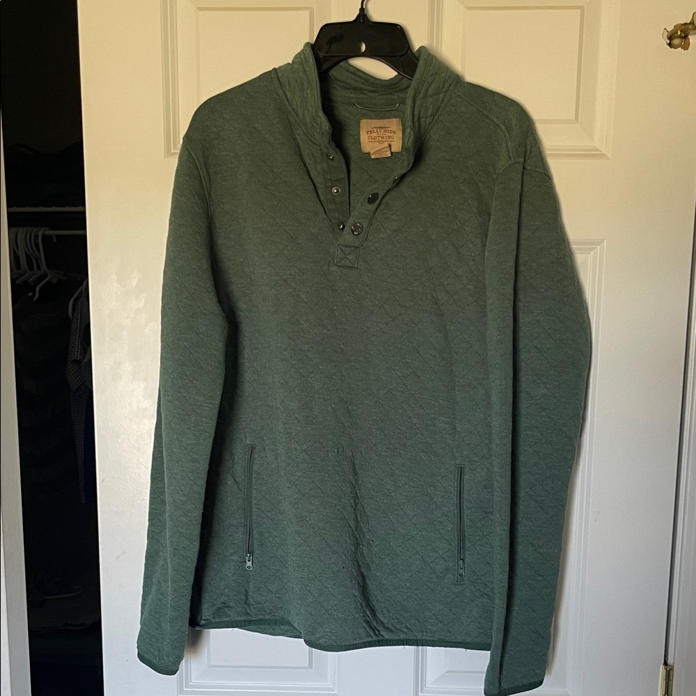 Green Quilted Women's Sweatshirt